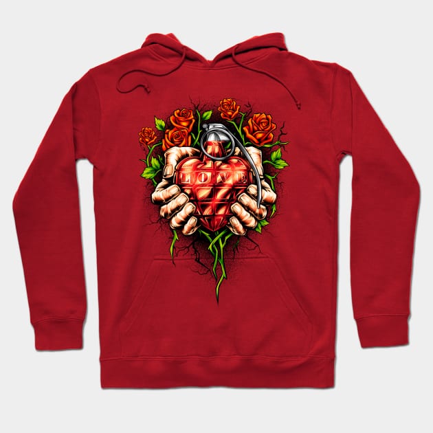 Valentine Love bomb Hoodie by TreehouseDesigns